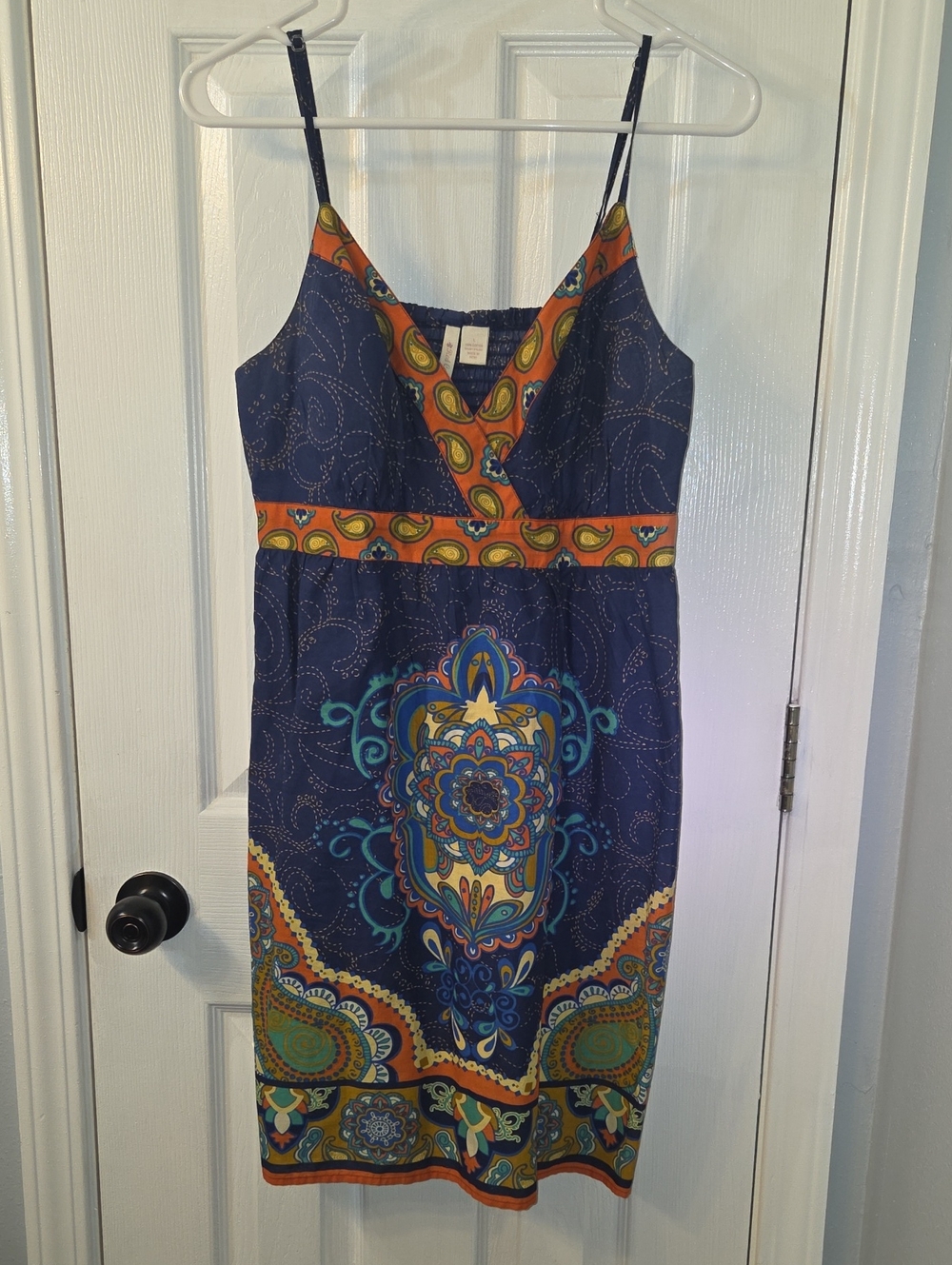 Red Camel Boho Paisley-Style Midi Dress